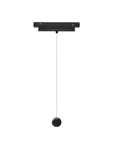 Spot suspenso LED esférico para trilho MAGNETO 7W 2700K com regulação TRIAC preto/preto-ouro