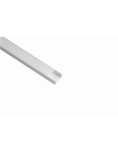 Perfil de aluminio blanco para TIRA LED 2000*17.1*8.5mm -TIRAS LED STRIPS-