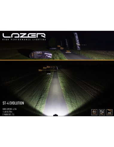 BARRE LEDS LAZER ST4 - FAISCEAU LONGUE PORTEE LARGE - LONGUEUR: 20 CM