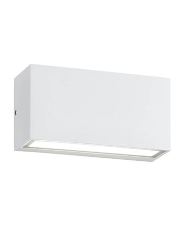 Aplique de pared LED rectangular 14cm TRENT blanco antracita incl.1x9W LED 1100Lm 3000K IP65 uso exterior