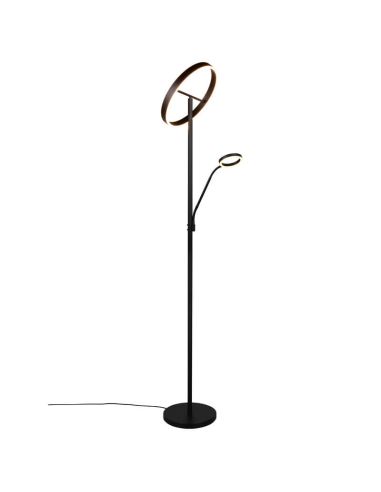 Lampadaire LED WILLIS de couleur noire, au design moderne et efficace.