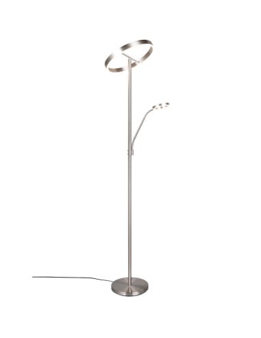 Lampadaire LED WILLIS finition Nickel Mat, design moderne et efficace.