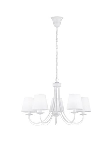 Plafonnier blanc classique 5 lumières Cortez Trio Lighting 110600531