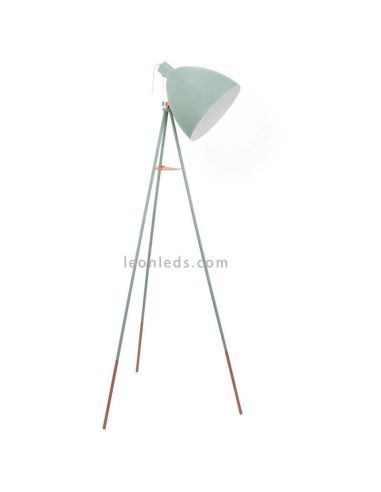 Candeeiro de pé verde pastel para sala Dundee 1xE27 by Eglo| lâmpada de bebê | LeonLeds Iluminação