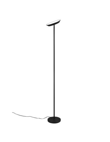 Lampadaire LED SPECTRE en noir, au design minimaliste et régulateur de lumière