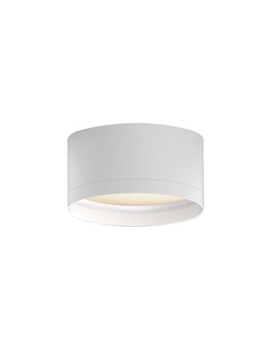 Plafón LED de techo TECH Blanco Texturado, 18W 3000K 2200lm, Ø 15cm, Estilo Moderno, IP44 Difusor Microprismatico