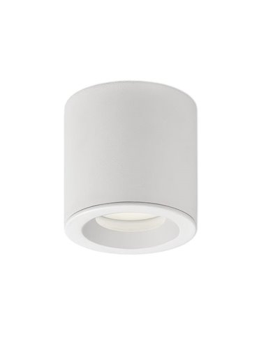 Plafonnier en saillie adapté aux salles de bains blanc texturé VANDUO, GU10 8W, IP65