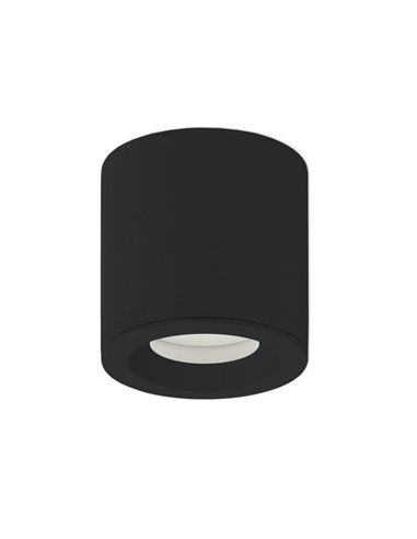 Plafón de techo para para baños VANDUO negro texturado, GU10 8W, IP65