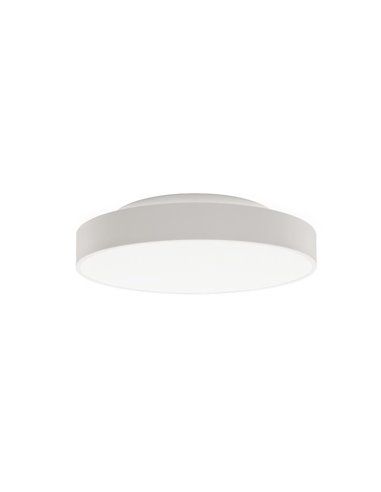 Plafón de Techo LED redondo LISBOA blanco Texturado, Ø40cm  LED 30W 2745lm + 5W 460lm, 3000K/4000K Con y sin Casambi