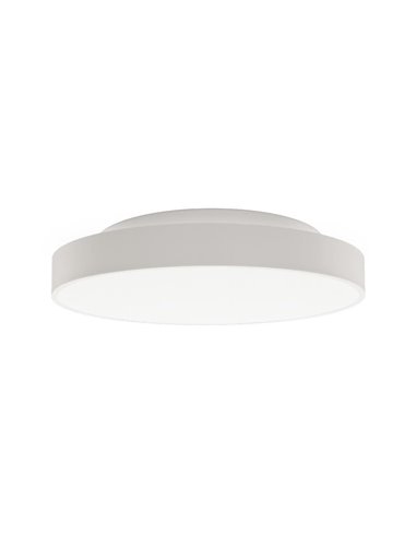 Plafón LED de Techo LISBOA redondo Blanco Texturado, Ø 60cm LED 60W 5490lm + 8W 735lm, 3000K/4000K Con y sin Casambi