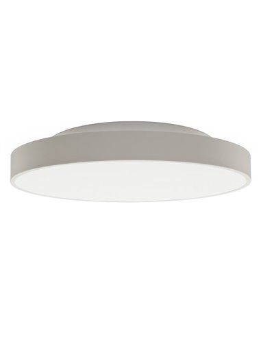 Plafón de Techo LED redondo Blanco Texturado LISBOA, Ø80cm LED 80W 3000K 7320lm + 12W 3000K 915lm, CRI90 CL.I, LED integrado