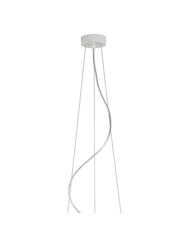 Accessoire LISBON Ø60cm 2,5m, Kit de suspension installé câble transparent + 3 tendeurs acier + Fixations blanc/noir t