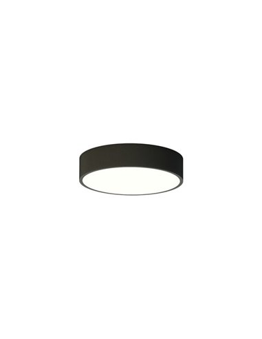 Plafón de Techo LED LONDON Ø20cm negro, 12W 840lm, 3000K/4000K