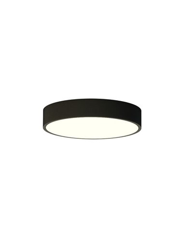 Plafón de Techo LED LONDON Ø30cm negro, 17W 1270lm, 3000K/4000K