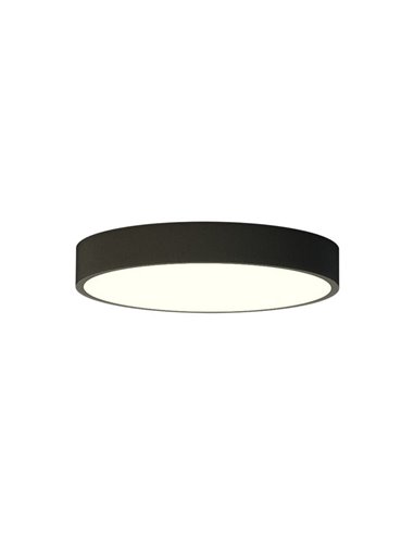 Plafonnier LED Ø40cm LONDON noir, 22W 1679lm, 3000K/4000K avec et sans Casambi