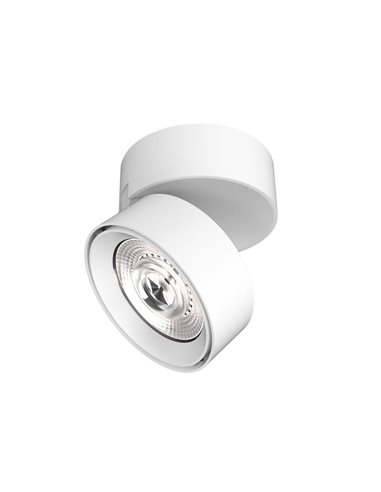 Foco Orientable tipo Plafón LED COB MAKO, Blanco texturado, 20W 3000K 1875lm