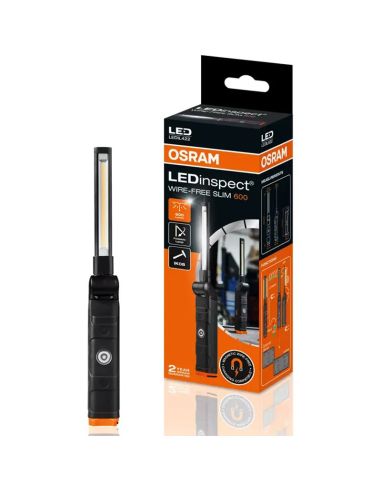 Lámpara de Inspección LED OSRAM WIRE-FREE SLIM 600 - Recarga Magnética y Diseño Compacto LEDIL422