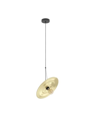 Plafonnier suspension oblique en forme de soucoupe LINTMILL E27