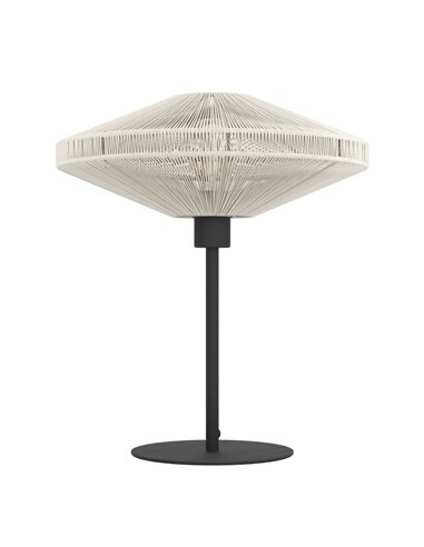 Élégante lampe de table en acier et textile MIDSUMER Ø 380mm