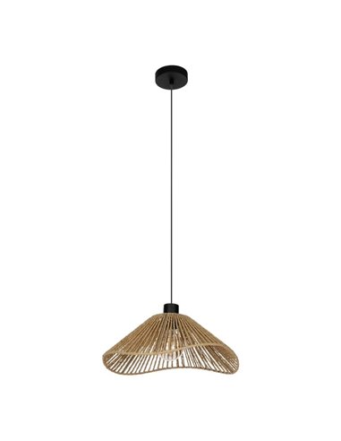 Lampe à suspension avec abat-jour en papier naturel LAVISTER, E27