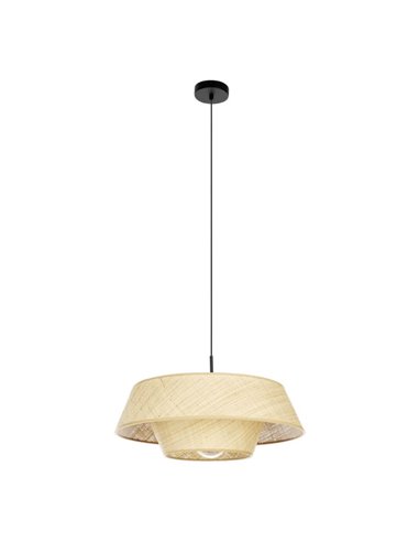 MARFORD suspension ronde en raphia naturel Ø500mm E27