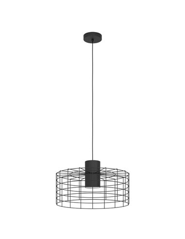 MILLIGAN Grande Suspension Industrielle Ronde en Acier Noir, E27 Ø480