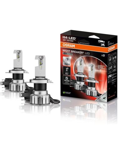 Bombillas Led H4 Night Breaker LED Smart homologadas en España +330% de brillo 64193DWNBSM-2HB Osram