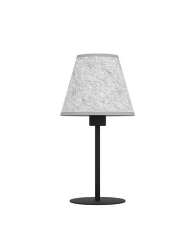 Lampe de table grise ALAGASER avec abat-jour conique en feutre, E27