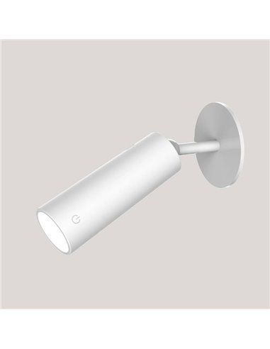 Applique murale sans point lumineux ROLL 4 avec accessoire mural magnétique, tactile, blanc 3W -sans câbles-