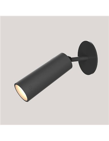 Applique LED sans fil ROLL 4 avec accessoire mural magnétique, tactile, noir 3W -sans fil--