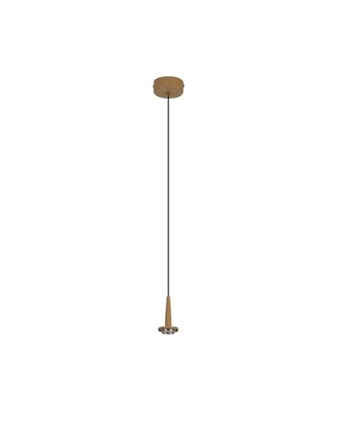 ANDROMEDA Luminária pendente LED de vidro em forma de lágrima, ouro 5W 3000K 500Lm