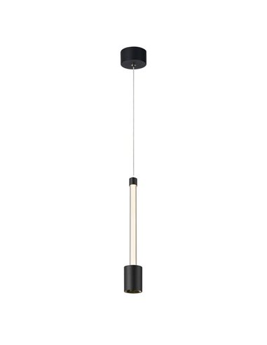 FUGAZ Candeeiro suspenso LED com iluminação vertical 7W 3000K 960Lm Preto