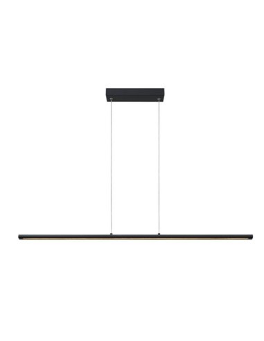 Luminária pendente LINEAR LED com 122,20 cm de comprimento, 38W 3000K preta