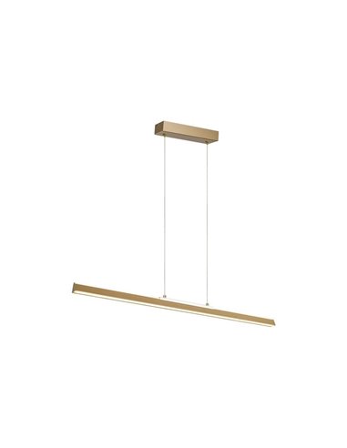 Candeeiro de teto suspenso LED com luz LINEAR ascendente e descendente, 91,5 cm de comprimento, 36 W ouro 3000 K