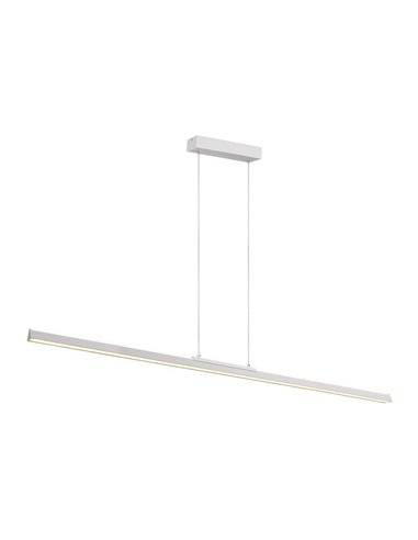 Candeeiro de teto suspenso LED extra longo, com luz LINEAR ascendente e descendente, 151,5cm de comprimento, 54W 3000K Branco