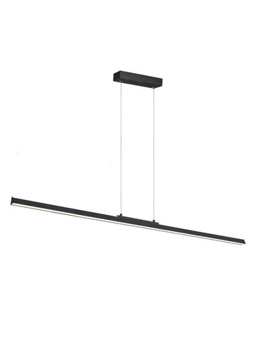 Lámpara de Techo LED Colgante extra larga, con luz arriba y abajo LINEAL, 151,5cm de largo,  54W 3000K Negro