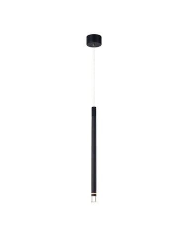 Luminária de teto suspensa LED minimalista MOANA com detalhe iluminado 7W 3000K preto