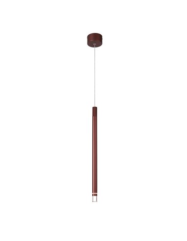 Luminária pendente LED minimalista em ouro rosa MOANA com detalhe iluminado 7W 3000K