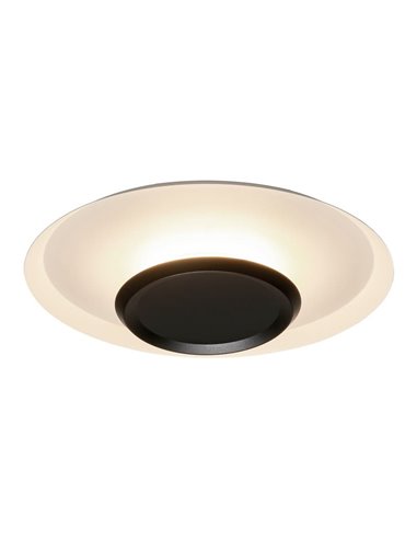 Plafón de techo LED TINA Ø56cm con doble pantalla blanca y negra 24W 3000K 2900Lm