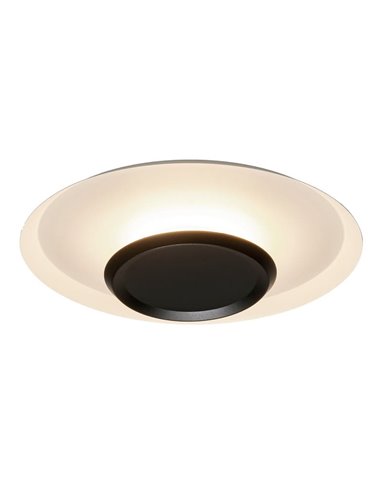 Plafón de techo LED TINA Ø40cm con doble pantalla blanca y negra 18W 3000K 2350Lm