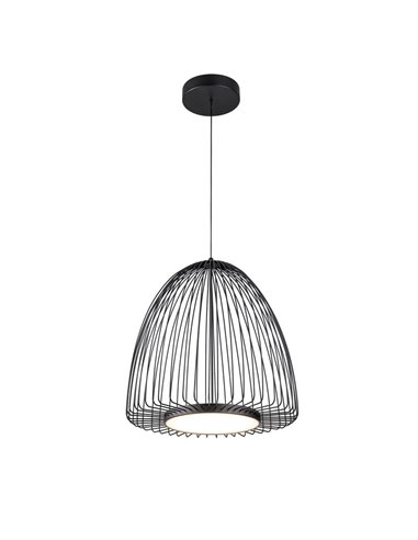 Candeeiro suspenso LED SMART preto com design de fio aberto, 43W 3000K 5700Lm Ø46,2cm