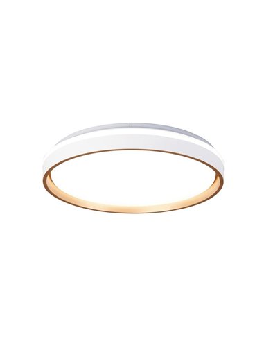 Plafon LED Regulável VERONA 55W, 2700K-5000K, Branco/Dourado, 7350Lm, Ø50cm