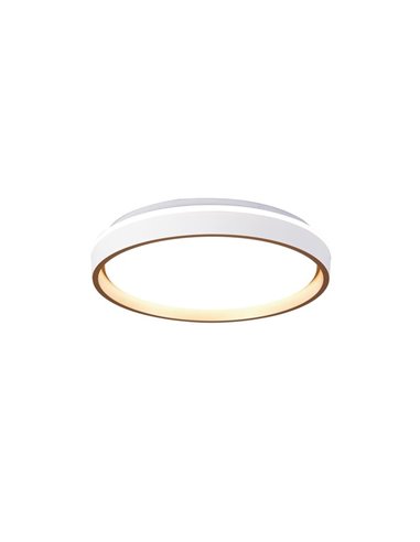 Plafon LED regulável VERONA 40W, 2700K-5000K, Branco/Dourado, 5400Lm, Ø40cm