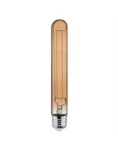 Lâmpada LED Vidro Âmbar T30 E27, Potência 6W, 2400K 575Lm - 185x30mm