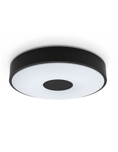 Plafón de techo LED redondo 24W negro Ø38,9cm, COINER SCENESWITCH  2700K-2700Lm/4000K-2800Lm