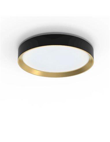 Plafonnier LED rond 24W noir Ø38,4cm, HANNO SCENESWITCH 2700K-2700Lm/4000K-2800Lm