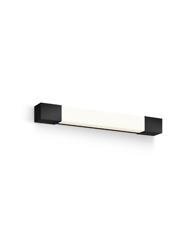 Applique murale LED carrée ROVER pour miroir de salle de bain, noire 2700K 44,4cm/62,8cm de long - ClickFix - Étanche