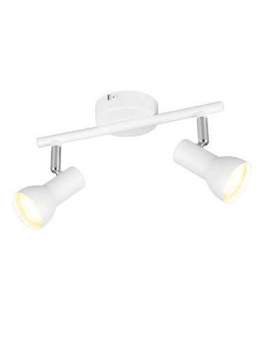 Bande de Plafond 2 Spots Orientables CANTAR Blanc | LéonLeds