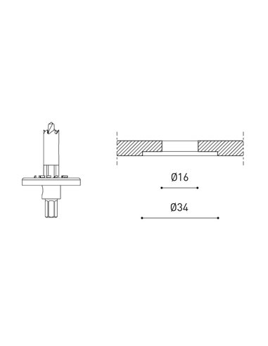 Accesorio TRIMLESS TOOL Ø16xØ34MM para MAGNETIC SYSTEM