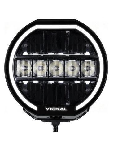 Luz de Conducción LED Auxiliar VIGNAL 9" 144W – Iluminación Potente Posición Blanca, Luz Ambar + Largo Alcance A y HR